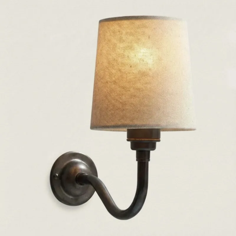 Freyja Vintage Cotton Shade Wall Sconce
