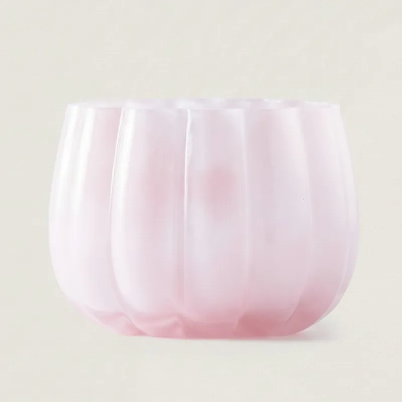 Jessa Modern Fluted Glass Candle Holder