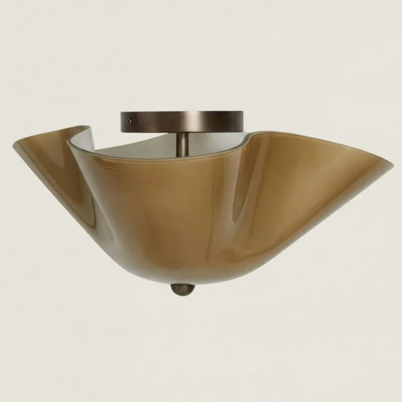 Octavian Modern Glass Flush Ceiling Lamp