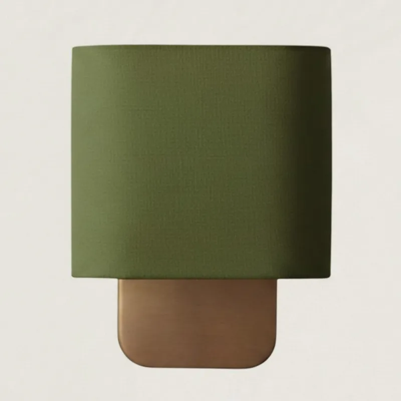 Mirela Modern Linen Tube Wall Sconce