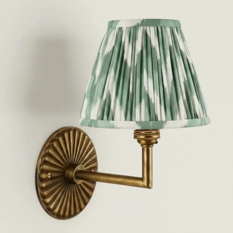 Virex Vintage Pleated Fabric Wall Light