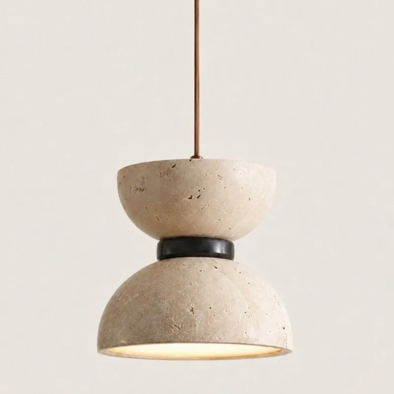 Venska Vintage Double Travertine Pendant Light