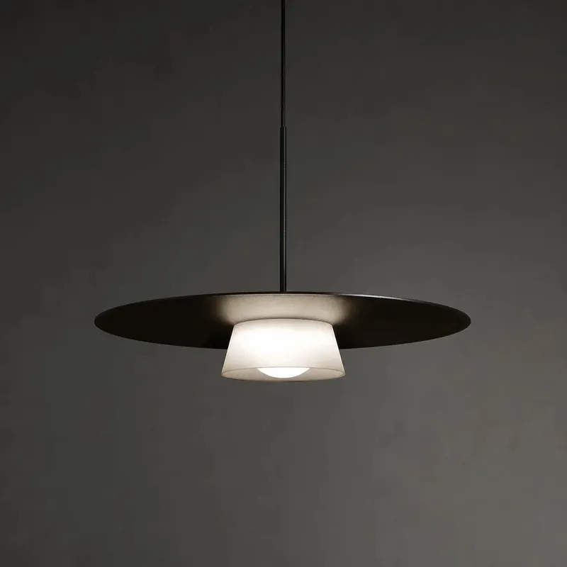 Solenne Minimalist Disc Aluminum Pendant Light