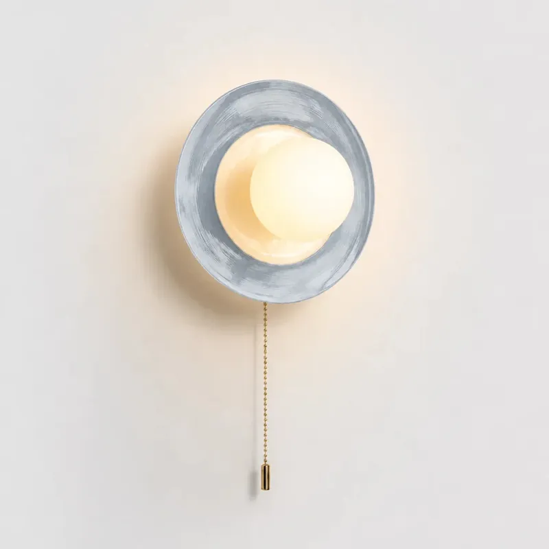 Soraya Modern Art Plaster Round Wall Sconce