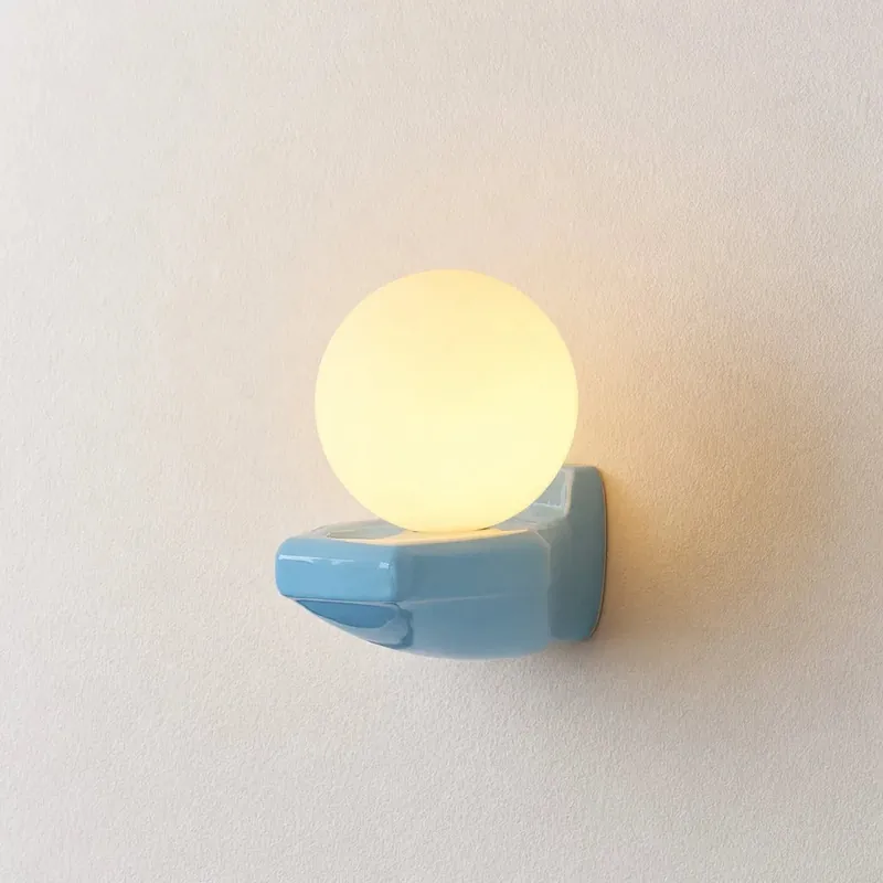 Ardyn Nordic Glass Orb Color Wall Lamp