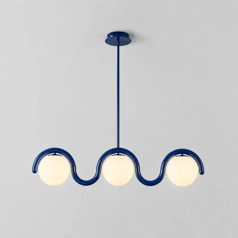 Auden Modern Linear Metal Wave Chandelier