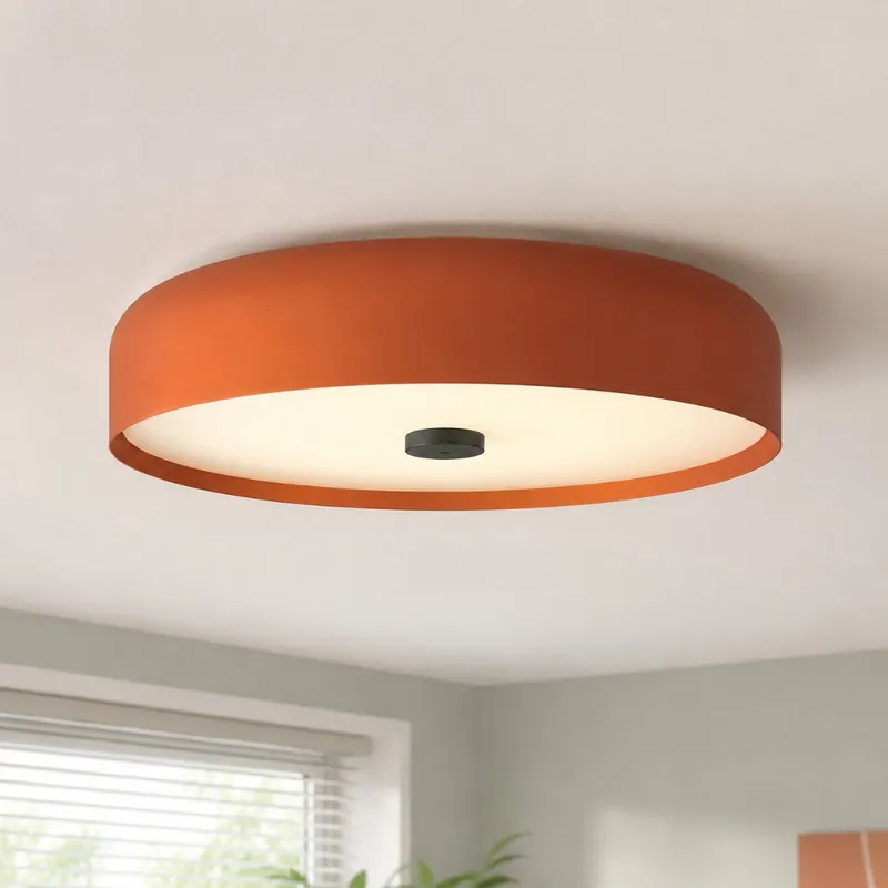 Seren Modern LED Metal Drum Flush Mount Ceiling Light