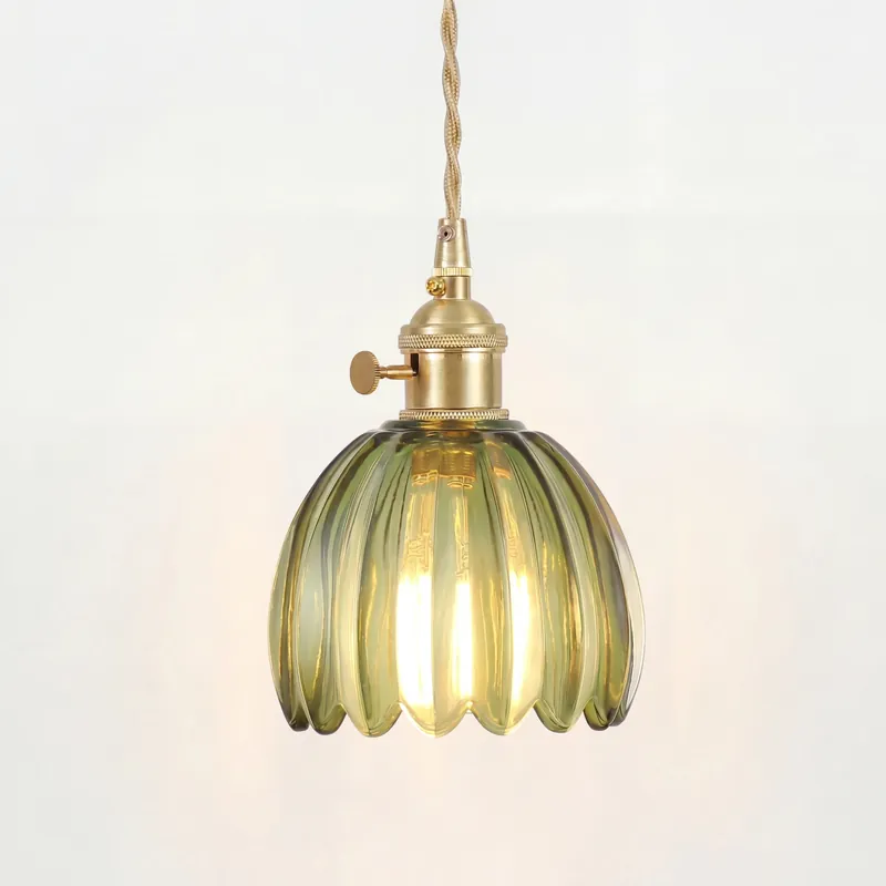 Lampe à suspension en forme de fleur en verre Marlee Petite 