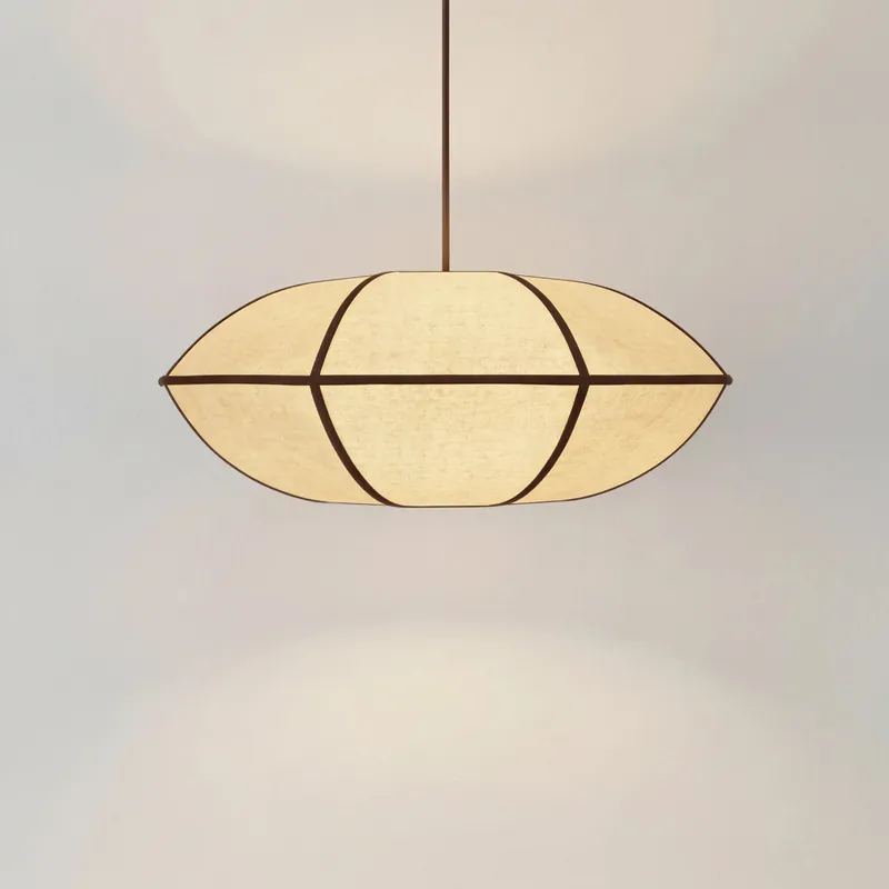 Lustre en lin moderne UFO Heimdall