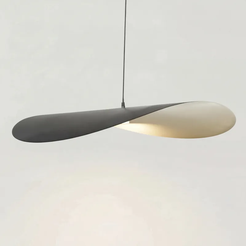 Suspension lampe pendentif chapeau noir vintage Norinthal