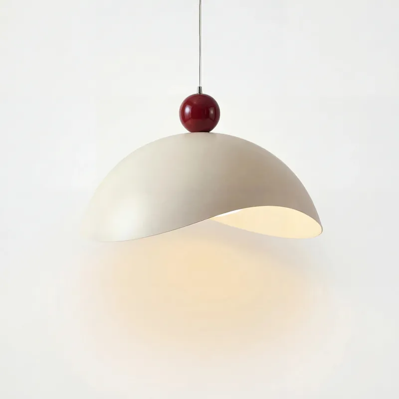 Suspension Orelisca en forme d'œuf en crème et blanc d'œuf