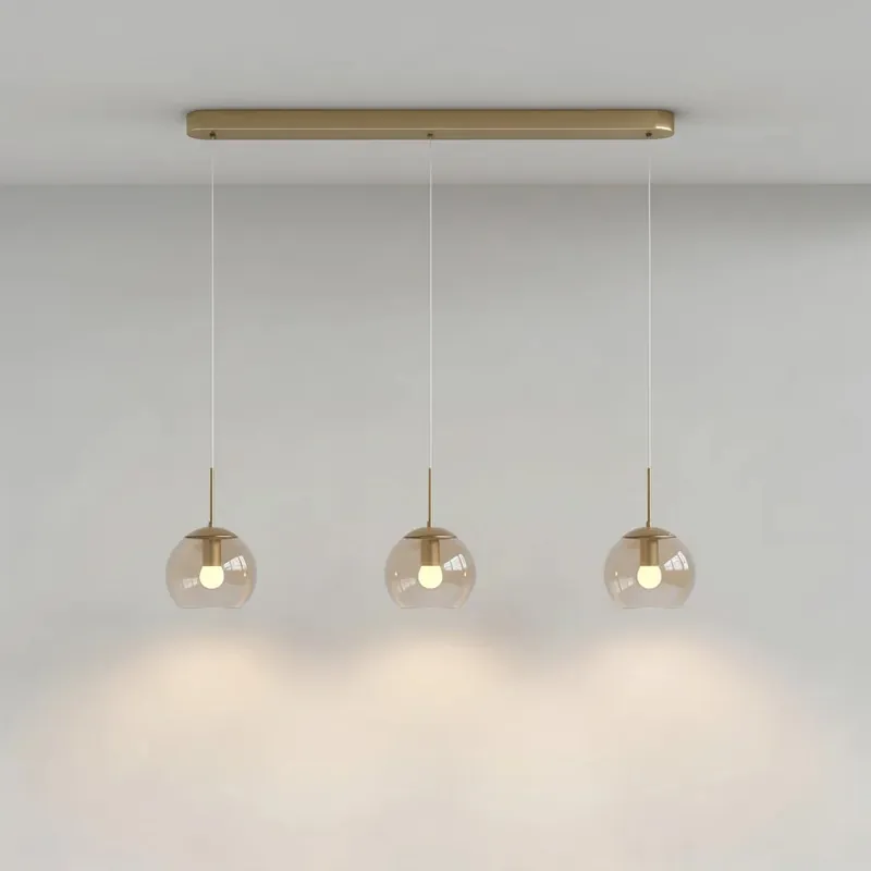 Suspension en verre globe vintage Valtherion