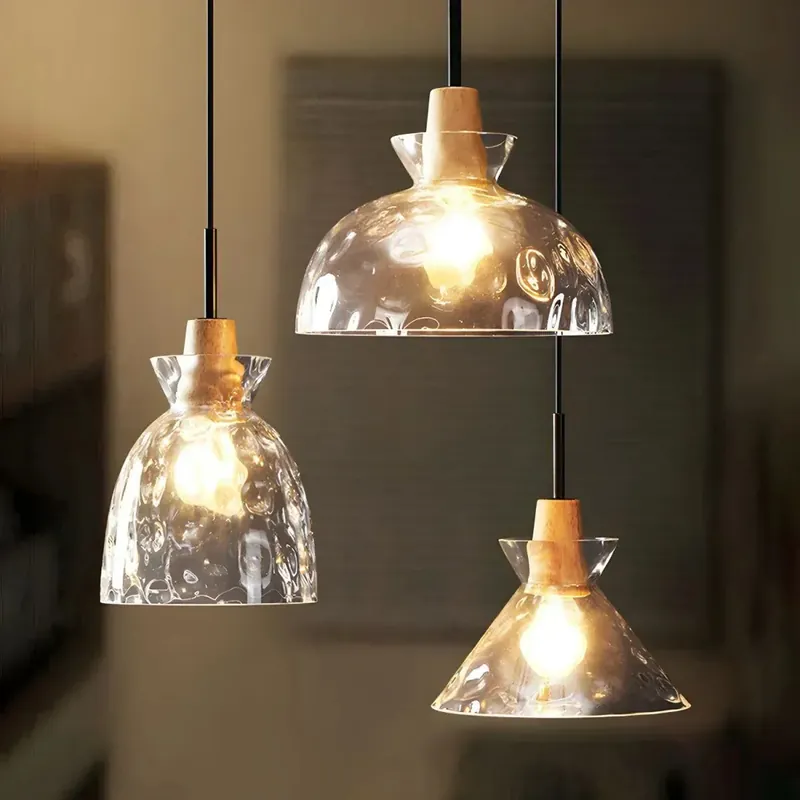 Suspension en verre ondulé rustique Freequana