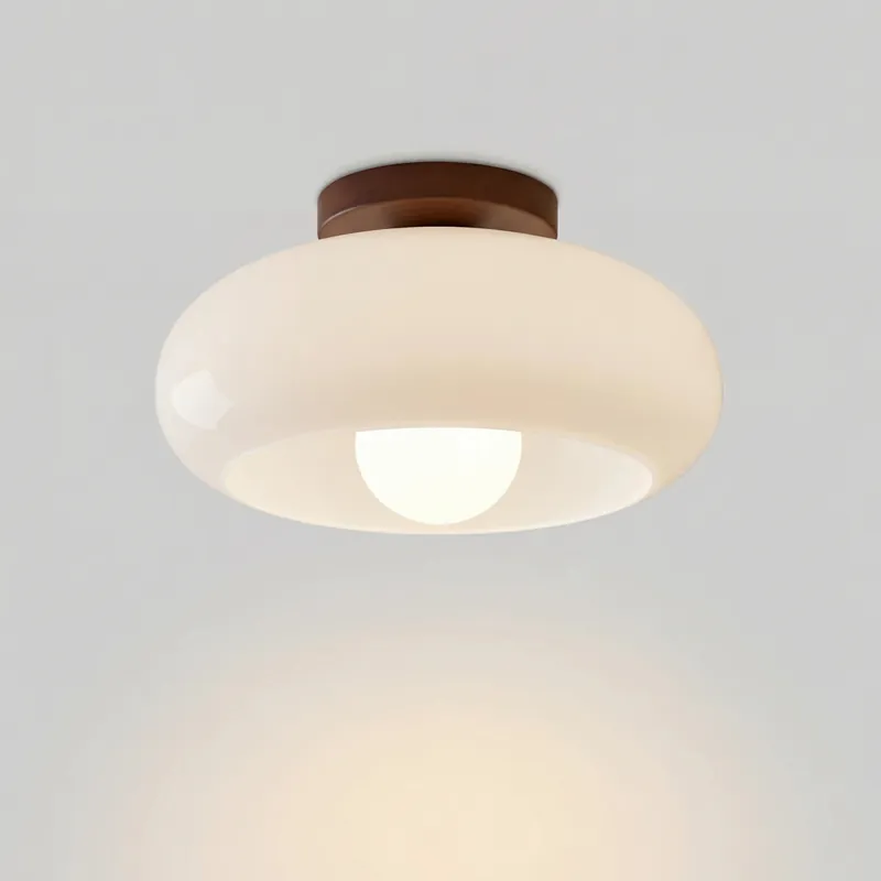Violetta Lampe Plafonnier en Verre Bauhaus Française