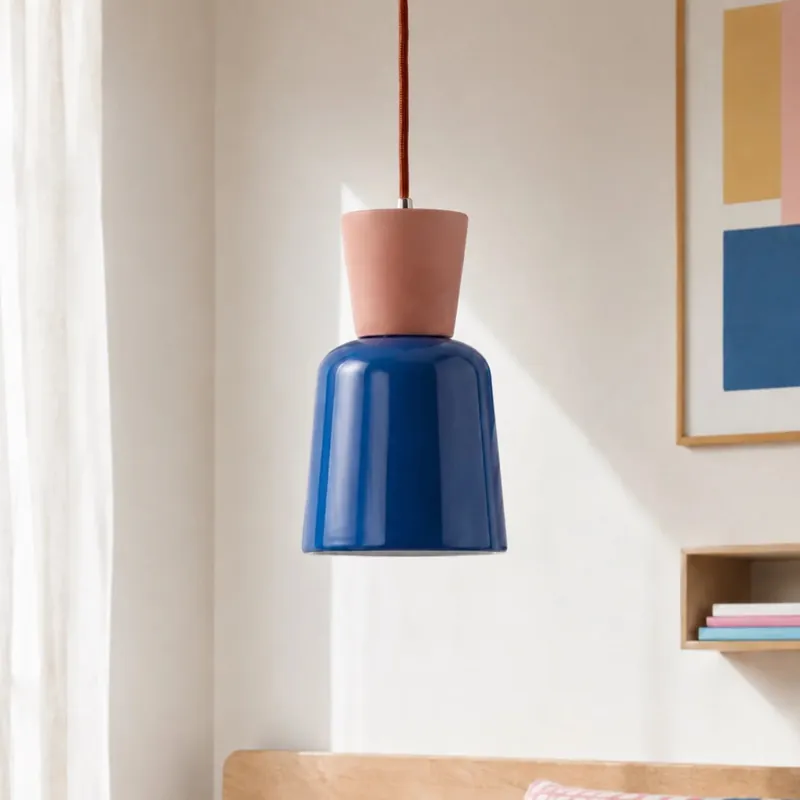 Suspension moderne Jesper en fer-céramique colorée