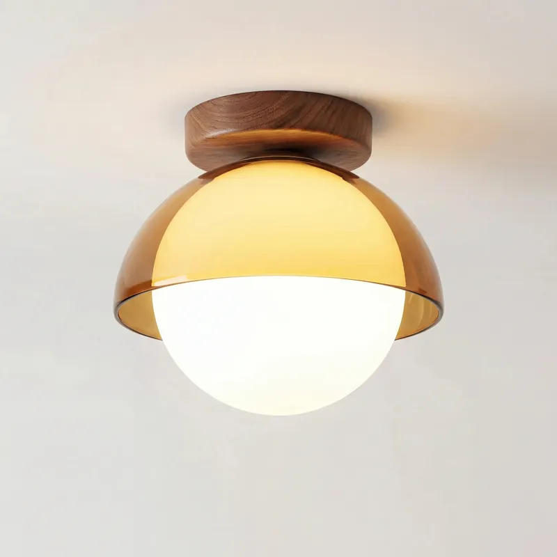 Plafonnier acrylique vintage Skadi Bauhaus
