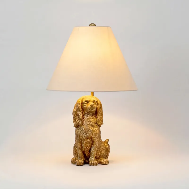 Lampe de table pour chien en métal vintage Harlan