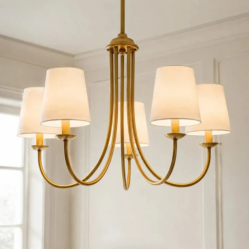 Lustre en métal moderne Elodie à 5 lumières