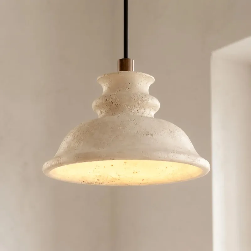 Suspension Maja Wabi-Sabi Bell en travertin