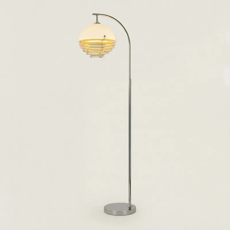 Lampe sur pied Leander Bauhaus acrylique coucher de soleil
