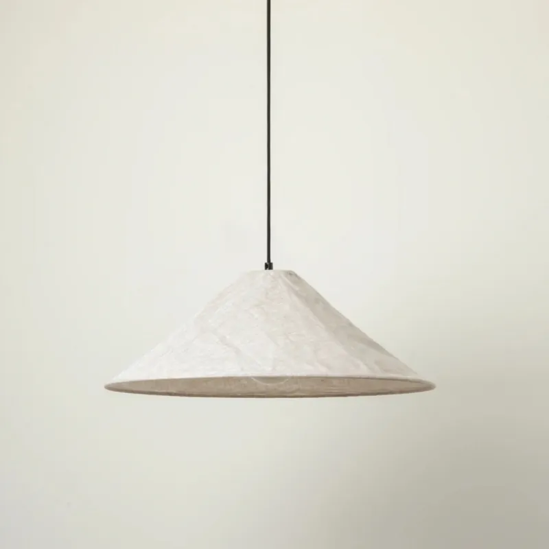Lampe suspension en lin plissé doux Horace