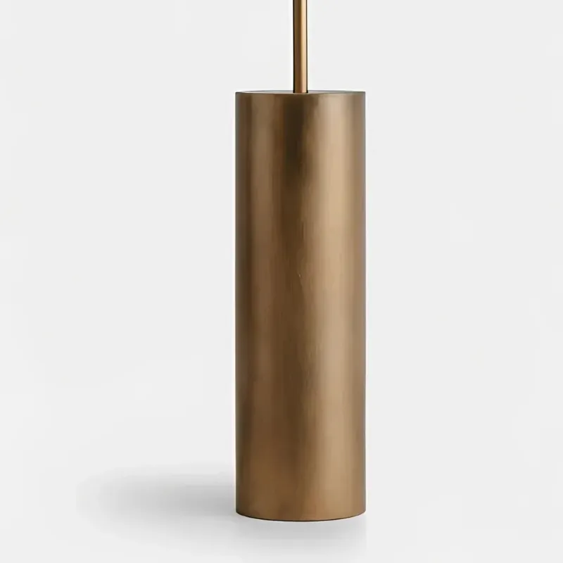 Base de lampe de table cylindrique en métal rétro Nerina