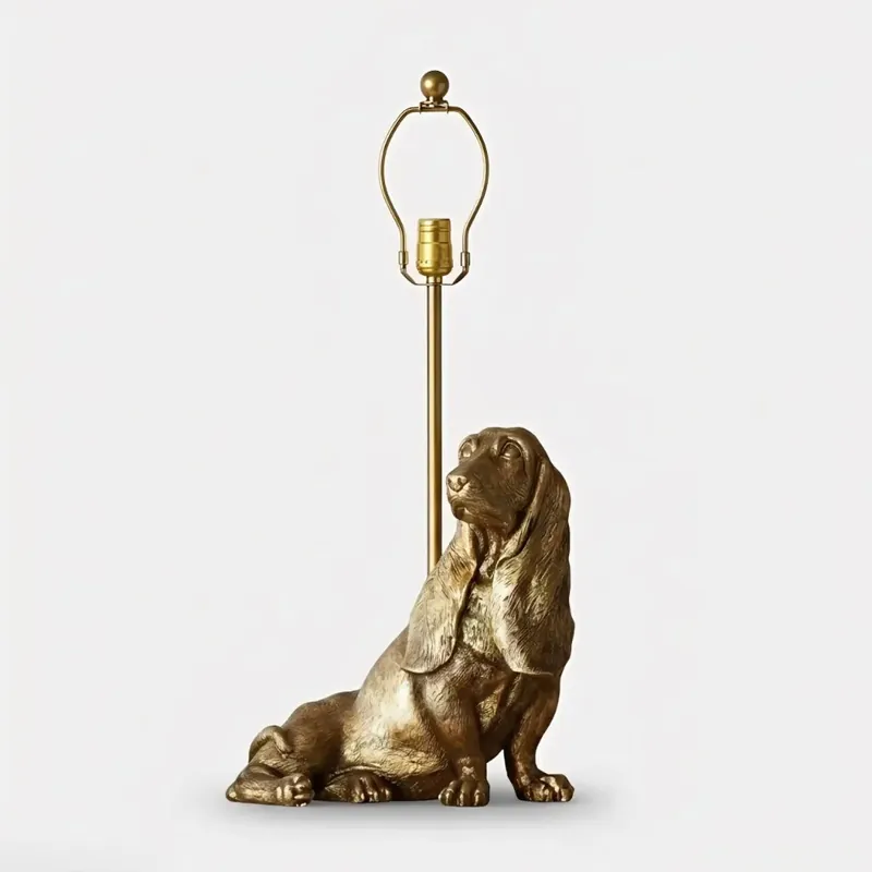 Base de lampe de table vintage en métal en forme d'animal Odilia