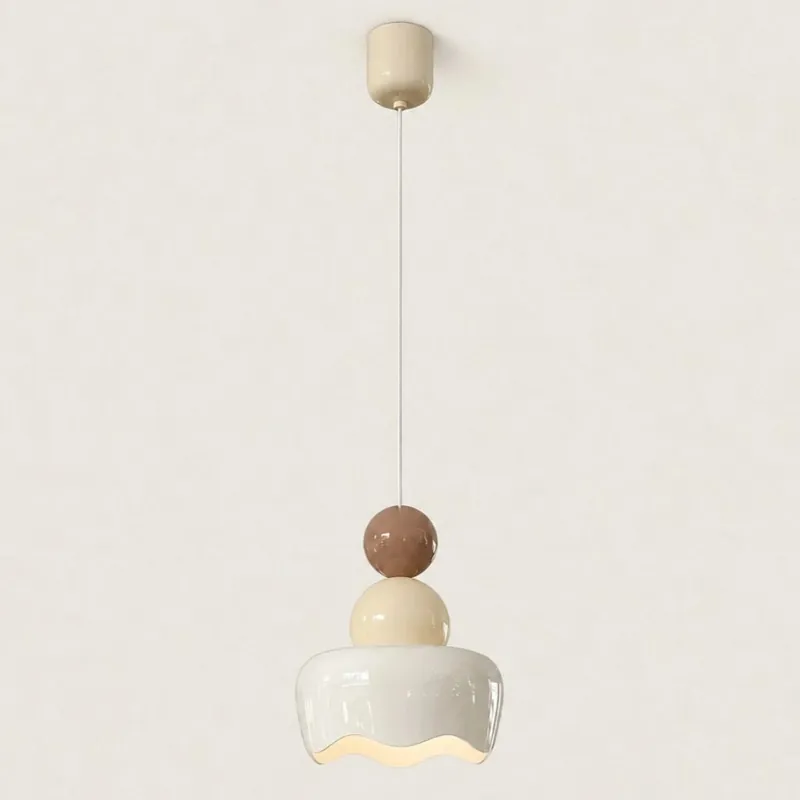 Suspension en verre crème Mireva Nordic