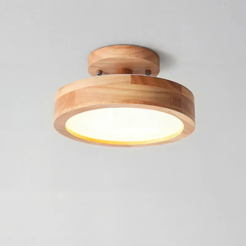 Eir Macaron runde Deckenleuchte mit Holzmaserung