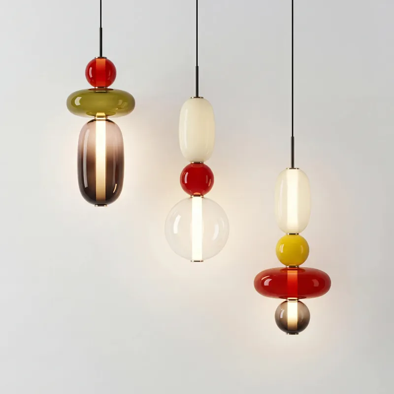 Vesa Nordic Kandierte Glas Pendelleuchte