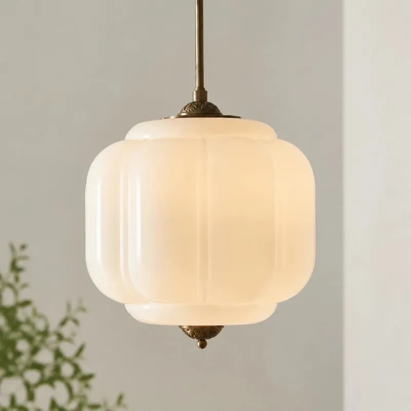 Máni Vintage Creme Glas Eloise Pendelleuchte