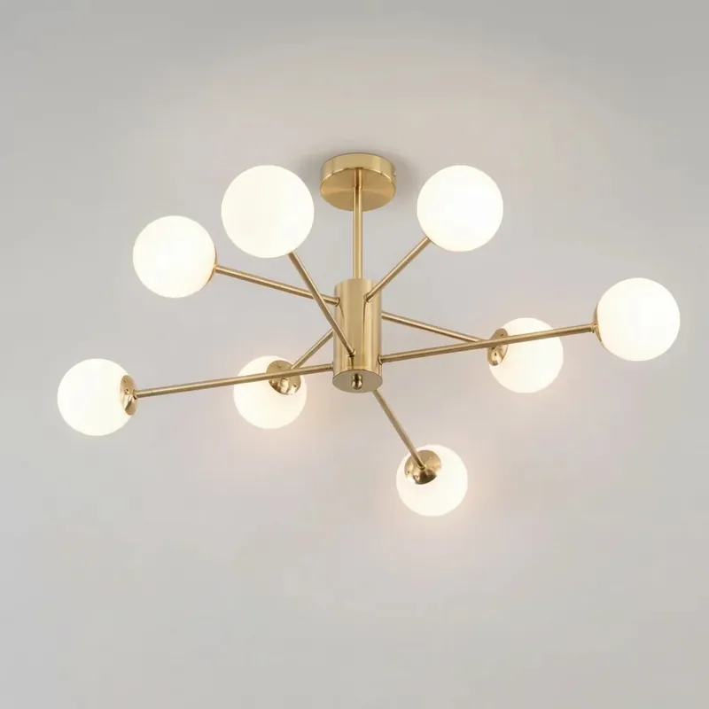 Aelvannis Moderne Design Glas Kugel Pendelleuchte