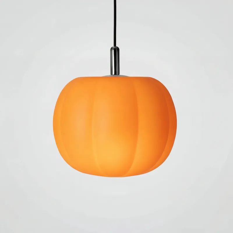 Phia Minimalistische Kürbis Glas Pendelleuchte