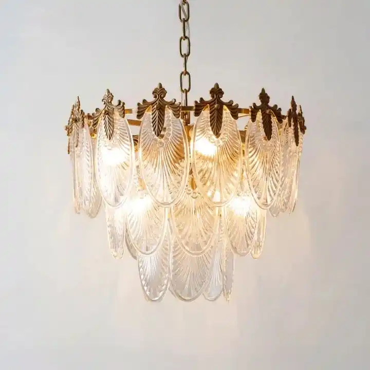 Valerynthar Vintage Kristall Blatt Kronleuchter