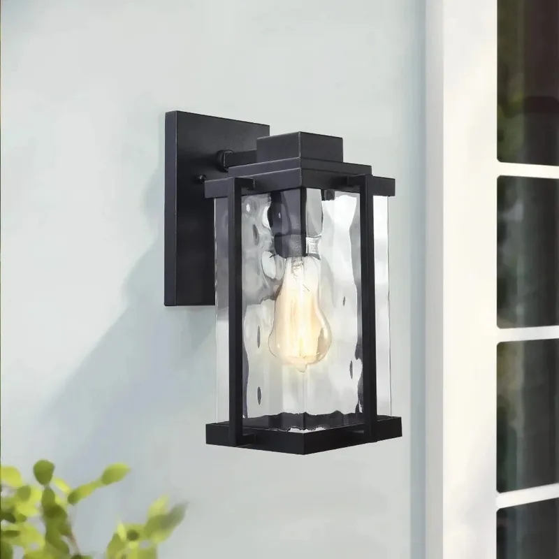 Althea Moderne Außen Quadratische Glas Wandlampe