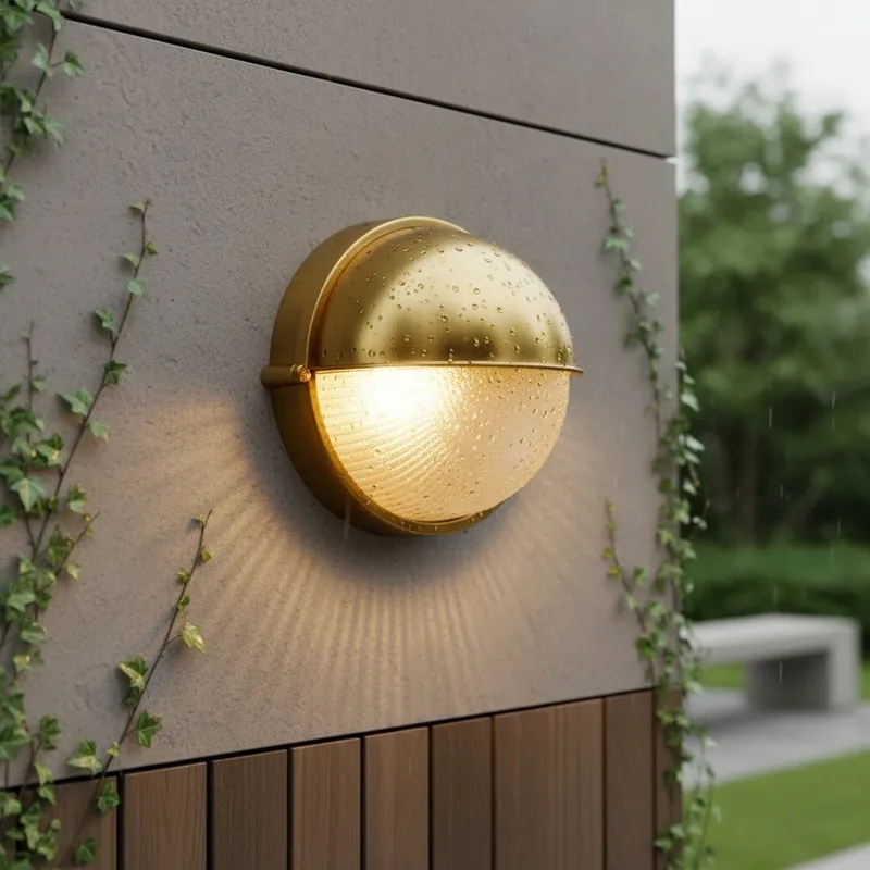 Faustine Moderne Runde Metall-Wandlampe für den Außenbereich