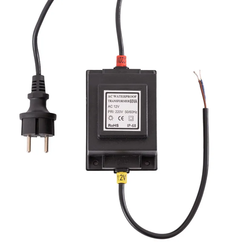 Transformator LED 60W 230VAC/12VAC Dränk IP68