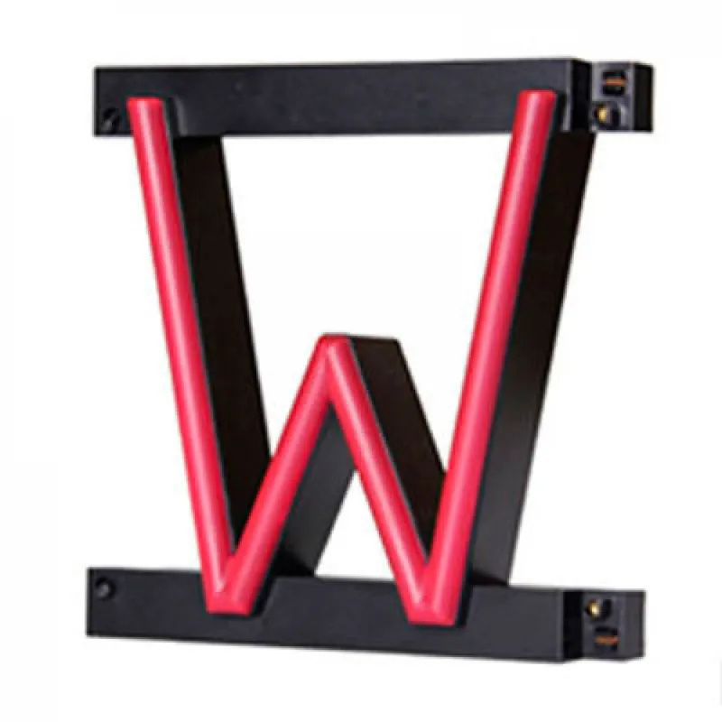 Bokstaven LED Neon W Bredd 146Mm Höjd 161Mm Bakgrund 38Mm