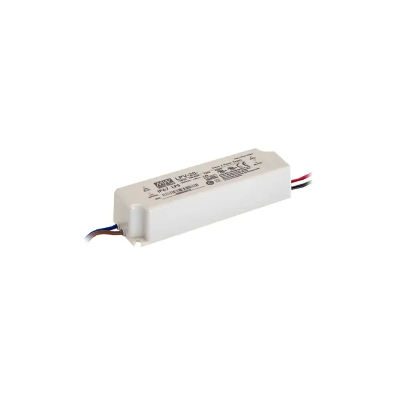 LPV-20-15 IP67 Transformator MEANWELL I: 90-264VAC Ut: 15VDC 1,33A 20W Isolering 3000VAC