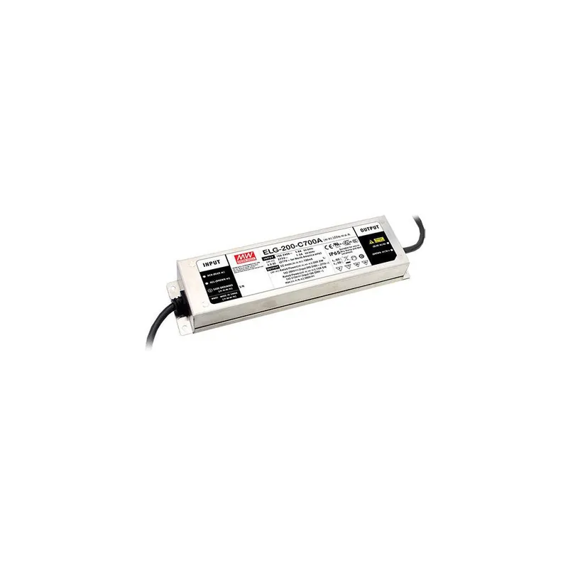 XLG-200-L-AB IP67 Driver MEANWELL Konstant Kraft I::100-305VAC Ut::142-285VDC Corriente 700-1050mA 200W Potenciomet