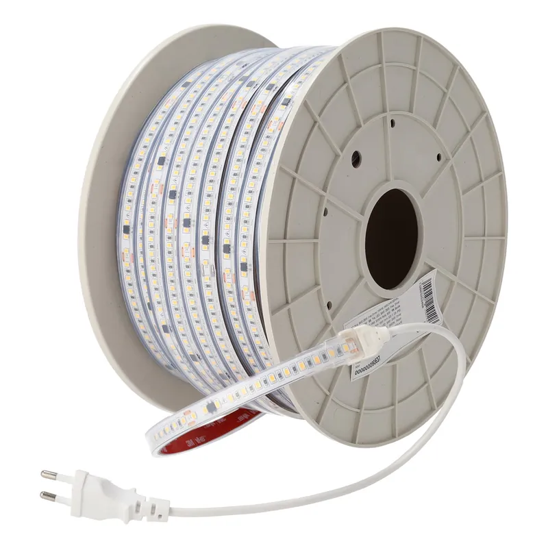 Bande LED SMD 2835 sans driver 16W/m 1600 lm/m 220 V CA IP65 6 000 °K Rouleau 50 m