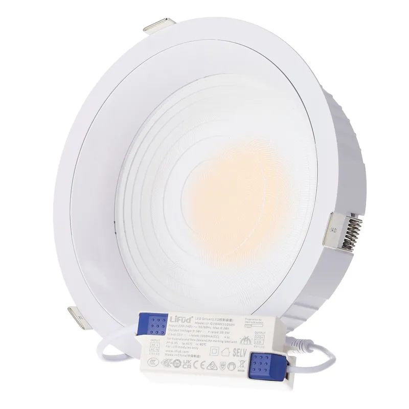 Spot LED Downlight 30 W 4 CCT (Tonalité variable) 140 lm/W UGR17 Pilote Lifud