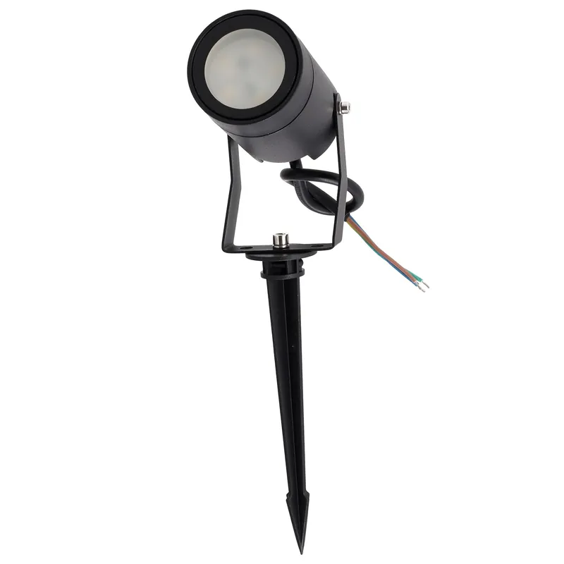 Projecteur de jardin GU10 avec piquet - Finition noire