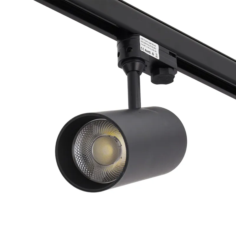 Holofote de trilho trifásico 30W COB Regulável Sem cintilação Branco CCT (Tom de luz regulável) 3000-6000ºK [1916-TL-30W-T-CCT-B