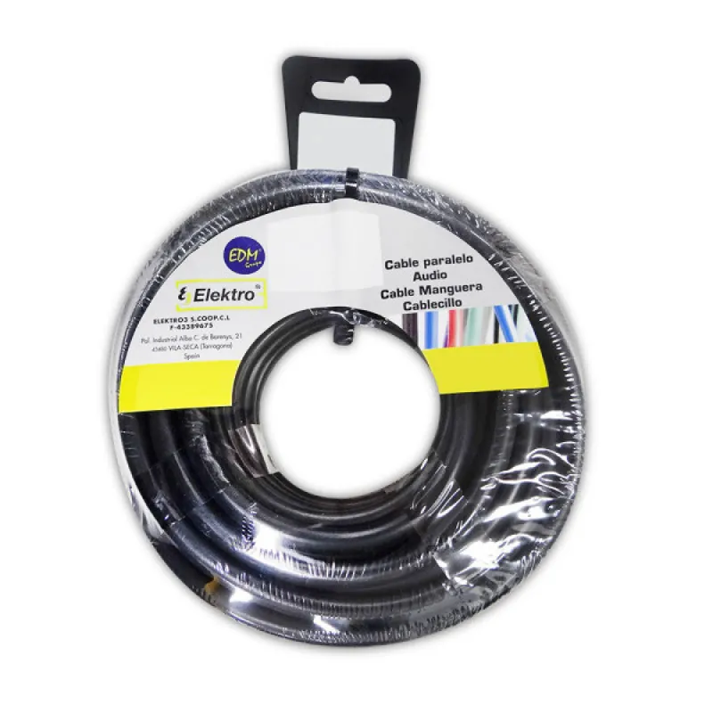 Avvolgicavo flessibile 1,5 mm Nero 15M Senza alogeni [E3-28411]