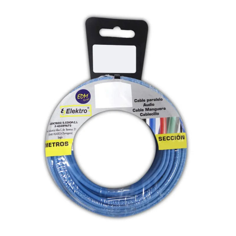 Avvolgicavo flessibile 4mm. Blu 25M senza alogeni [E3-28500]