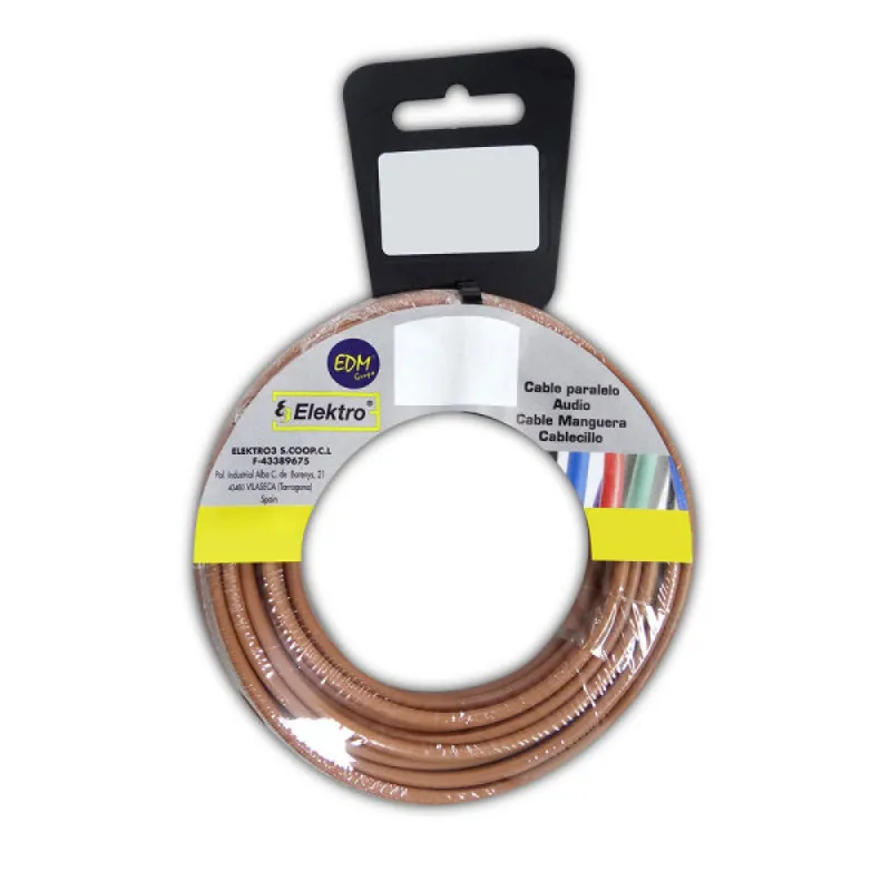 Avvolgicavo flessibile 4 mm marrone 25 m senza alogeni [E3-28502]