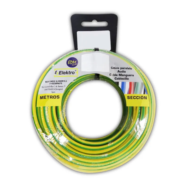 Avvolgicavo flessibile 4mm. Bicolore 25M senza alogeni [E3-28503]
