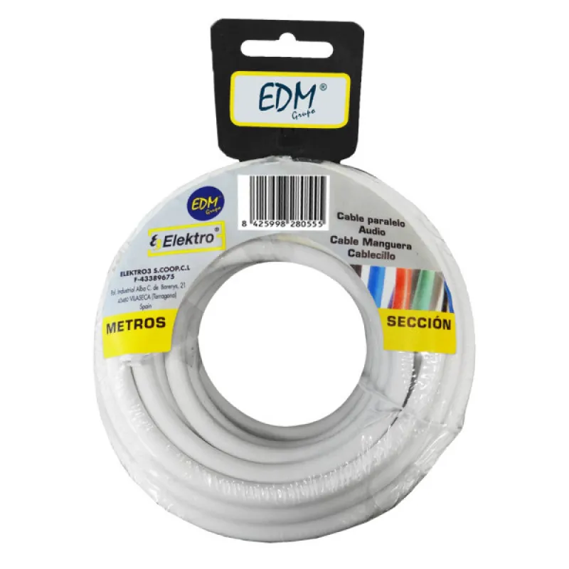 Avvolgitubo piatto 3x1.5mm Bianco 25M (Audio) [E3-28099]