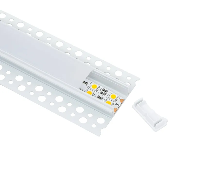 Profilo in alluminio per integrazione strisce LED - 30 mm - con diffusore opalino - 2 metri